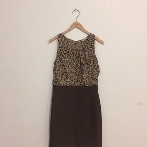 Loft High waste leopard blouse top dress